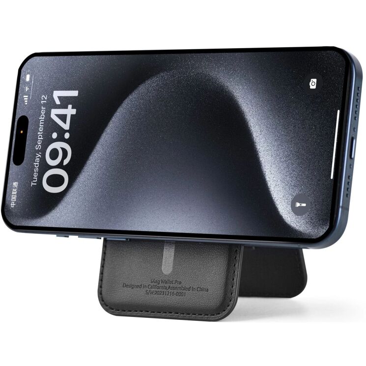 Кардхолдер WIWU MW-003 Mag Wallet Pro - Black: фото 4 из 14