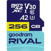 Картка пам&rsquo;ятi GOODRAM MicroSDXC Rival 256GB V30 A2 UHS I U3 R170 + адаптер (GGSM2AA-2560R12): фото 1 з 4