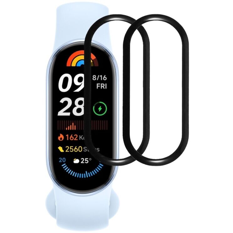 Комплект захисних плівок Deexe Protector Film для Xiaomi Mi Smart Band 10 - Black: фото 1 з 6