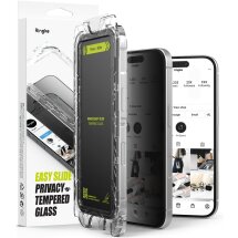 Комплект защитных стекол (2шт) Ringke Easy Slide Privacy для iPhone 16 Pro Max (8809961789724) - Black: фото 1 из 21