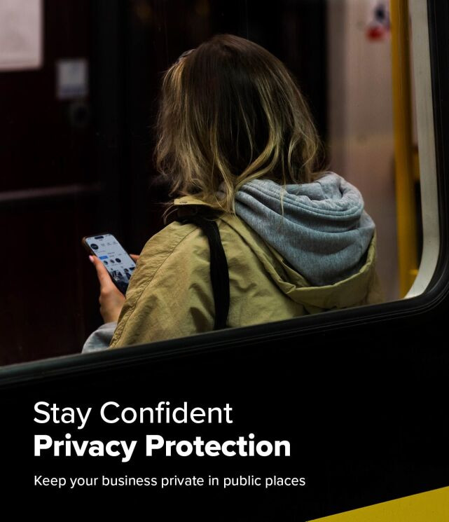 Комплект защитных стекол (2шт) Ringke Easy Slide Privacy для iPhone 16 Pro Max (8809961789724) - Black: фото 4 из 21