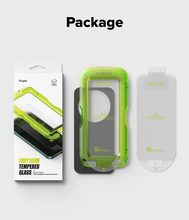 Комплект защитных стекол (2шт) Ringke Easy Slide Tempered Glass для Xiaomi 17 Ultra (8800328818996): фото 17 из 18