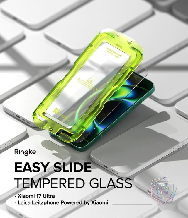 Комплект защитных стекол (2шт) Ringke Easy Slide Tempered Glass для Xiaomi 17 Ultra (8800328818996): фото 2 из 18