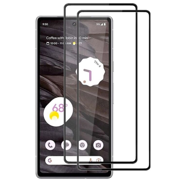 Комплект защитных стекол AMORUS Full Glue для Google Pixel 8A - Black: фото 1 из 9