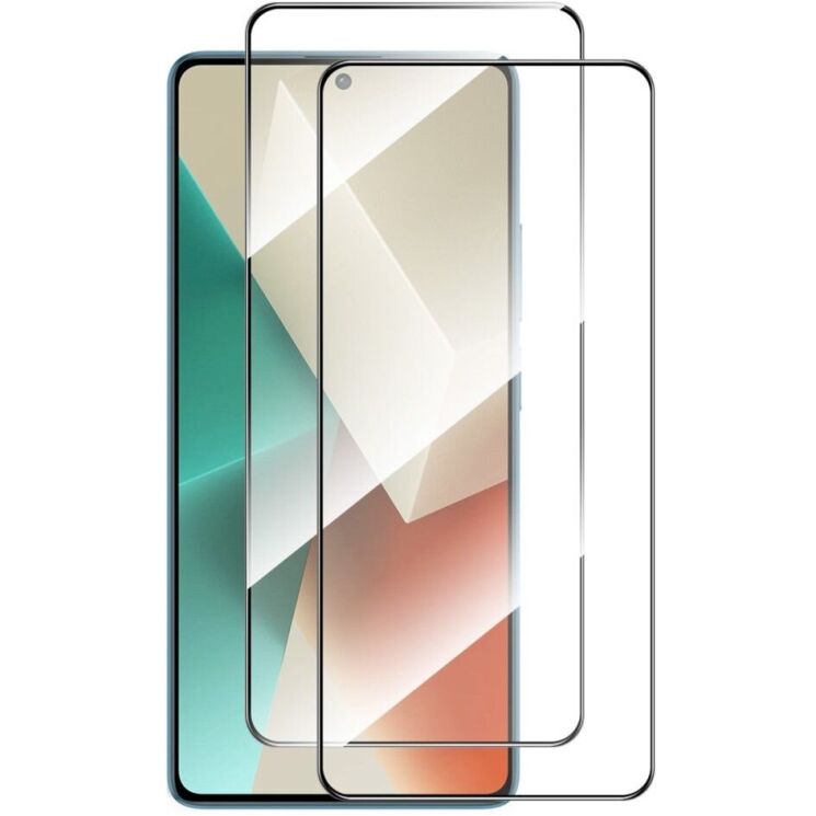 Комплект защитных стекол HAT PRINCE Full Glue для Xiaomi Redmi Note 13 5G / 13 Pro 5G - Black: фото 1 из 10