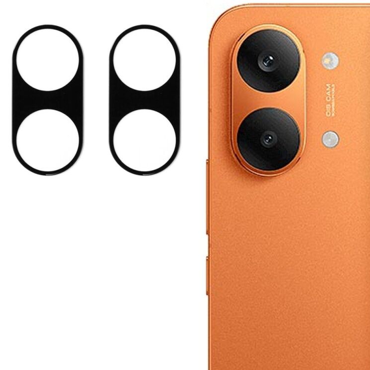 Комплект защитных стекол на заднюю камеру Deexe Black Lens Protector для Xiaomi Poco X8 Pro Max - Black: фото 1 из 6