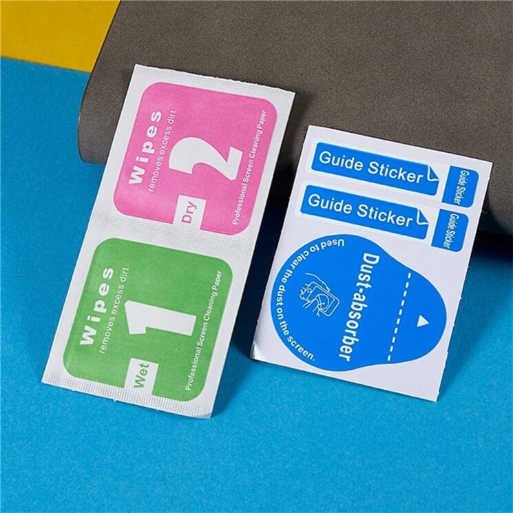 Комплект защитных стекол на заднюю камеру Deexe Black Lens Protector для Xiaomi Poco X8 Pro Max - Black: фото 5 из 6