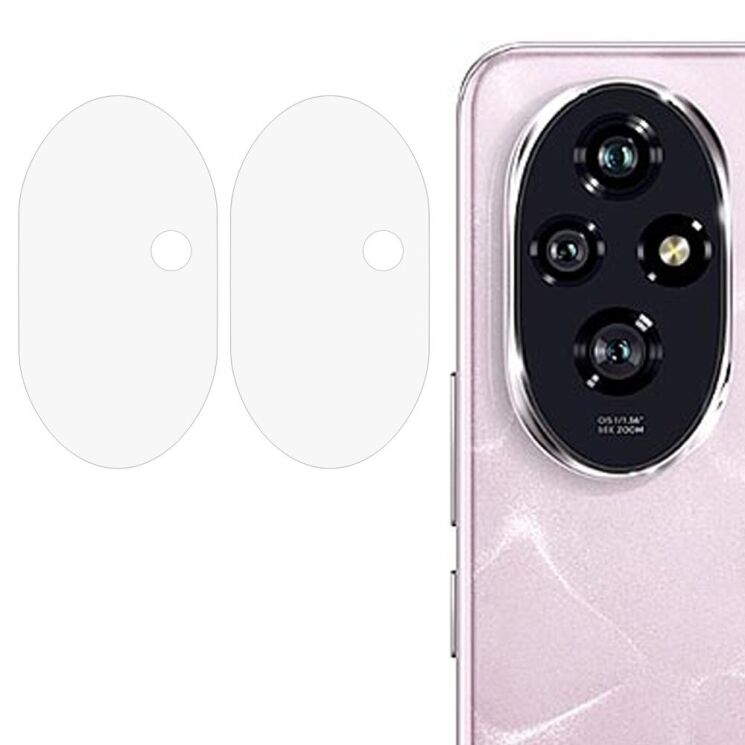 Комплект защитных стекол на заднюю камеру Deexe Camera Lens Protector для Honor 200 Pro - Crystal: фото 1 из 6