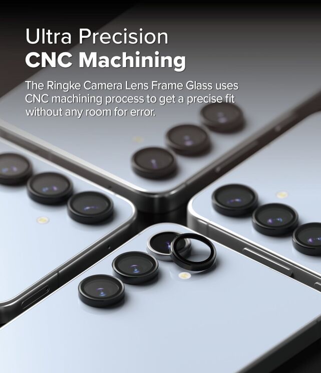 Комплект защитных стекол Ringke Camera Lens Frame Glass для Samsung Galaxy S24 FE (S721) 8800274964792 - Black: фото 12 из 17