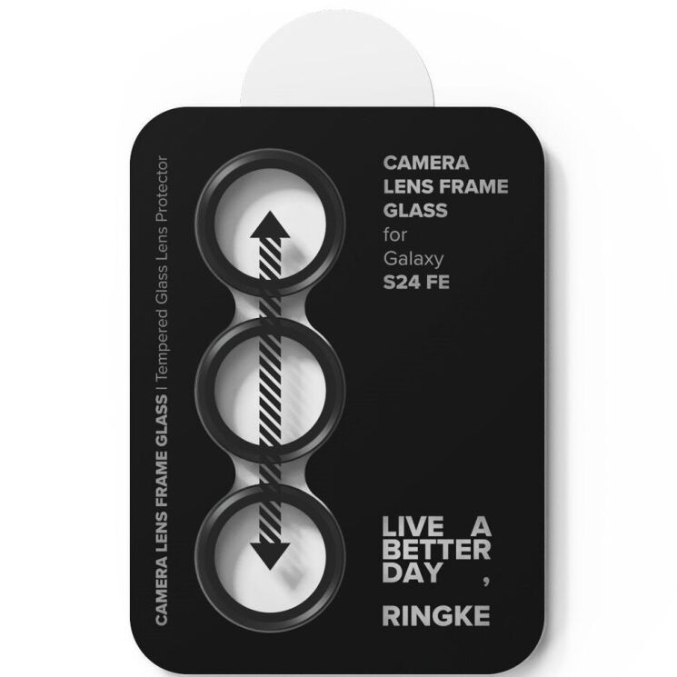 Комплект защитных стекол Ringke Camera Lens Frame Glass для Samsung Galaxy S24 FE (S721) 8800274964792 - Black: фото 4 из 17