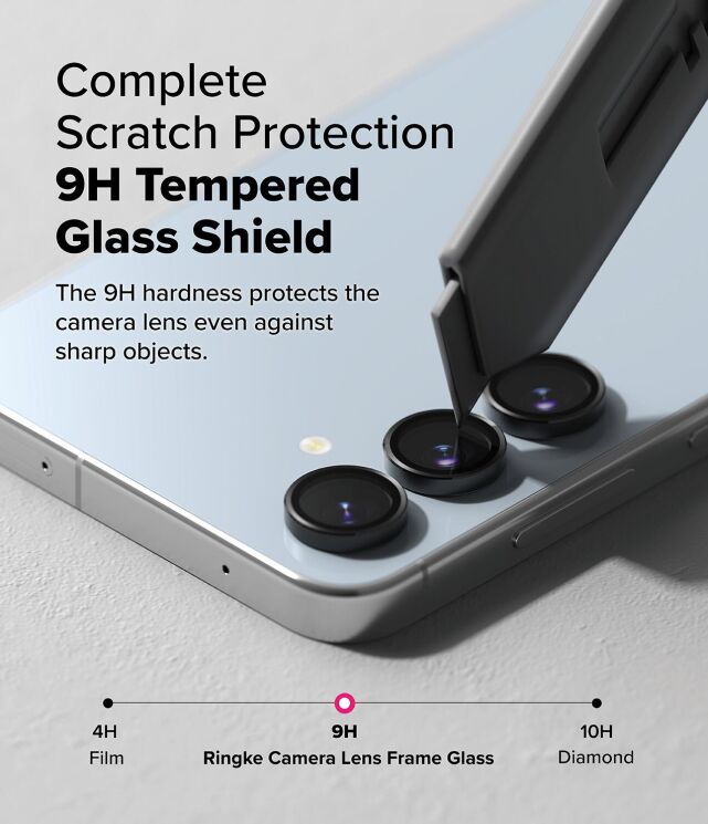 Комплект защитных стекол Ringke Camera Lens Frame Glass для Samsung Galaxy S24 FE (S721) 8800274964792 - Black: фото 8 из 17