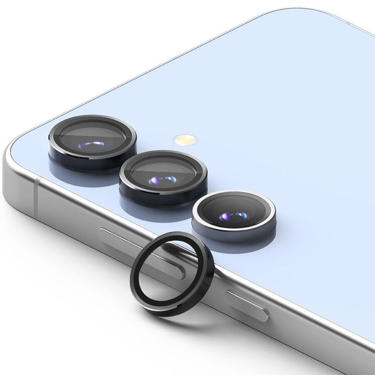 Комплект защитных стекол Ringke Camera Lens Frame Glass для Samsung Galaxy S24 FE (S721) 8800274964792 - Black: фото 2 из 17