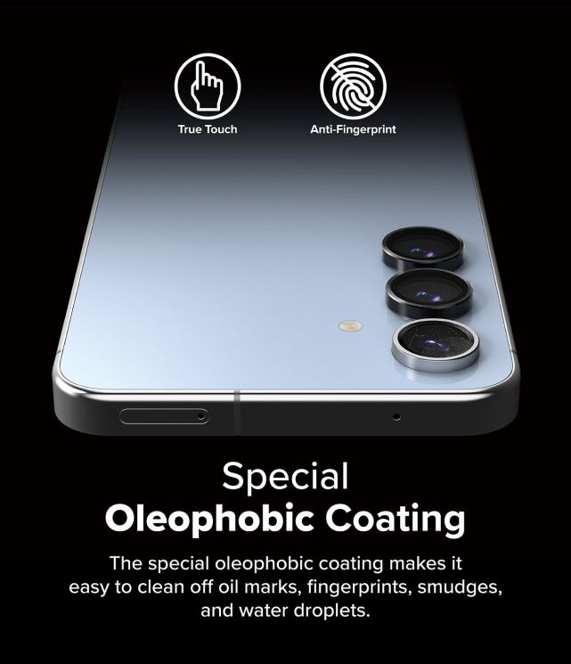 Комплект защитных стекол Ringke Camera Lens Frame Glass для Samsung Galaxy S24 FE (S721) 8800274964792 - Black: фото 11 из 17