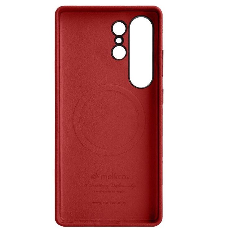 Кожаный чехол MELKCO Leather Case Magnetic для Samsung Galaxy S25 Ultra (S938) - Red: фото 3 из 10
