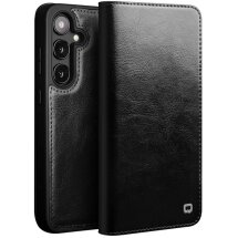 Шкіряний чохол QIALINO Wallet Case для Samsung Galaxy S25 Plus (S936) - Black: фото 1 з 5