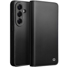 Кожаный чехол QIALINO Wallet Case для Samsung Galaxy S26 Plus - Black: фото 1 из 14