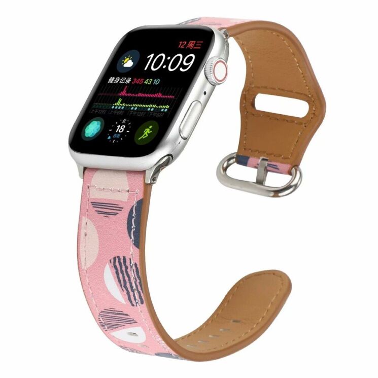 Шкіряний ремінець Deexe Fashion Elegant для Apple Watch 42 (Series 10) / 41 / 40 / SE 40 / 38 - Cute Pattern: фото 3 з 4