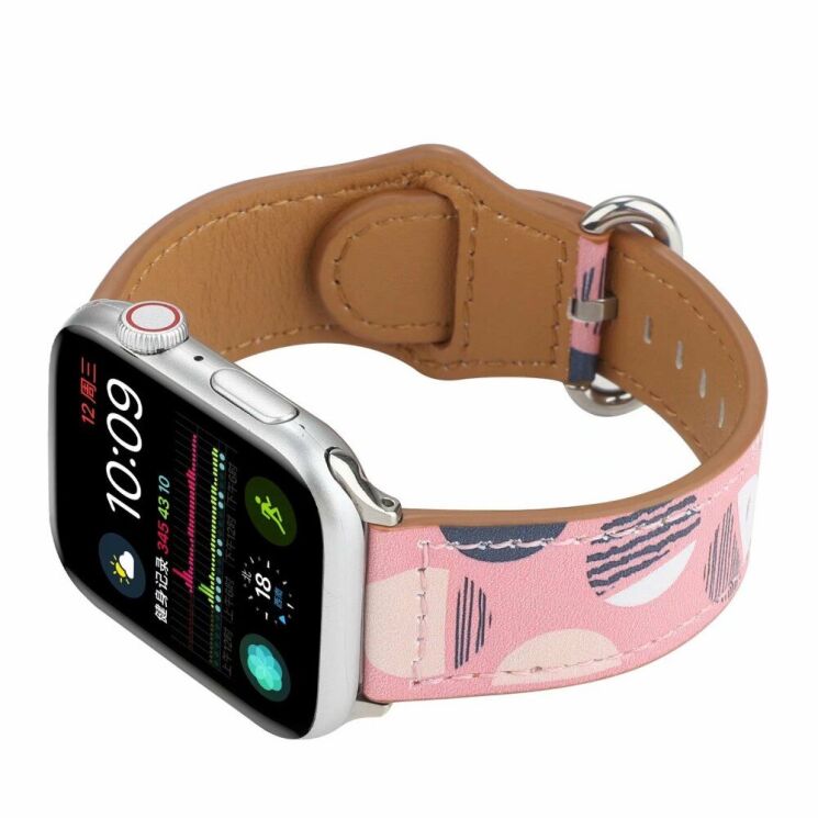 Шкіряний ремінець Deexe Fashion Elegant для Apple Watch 42 (Series 10) / 41 / 40 / SE 40 / 38 - Cute Pattern: фото 2 з 4