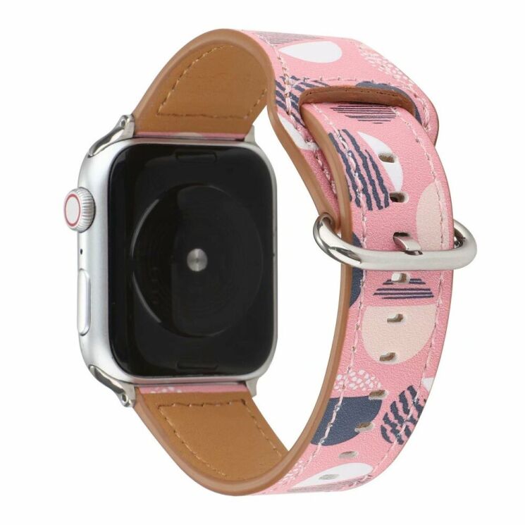 Шкіряний ремінець Deexe Fashion Elegant для Apple Watch 42 (Series 10) / 41 / 40 / SE 40 / 38 - Cute Pattern: фото 1 з 4