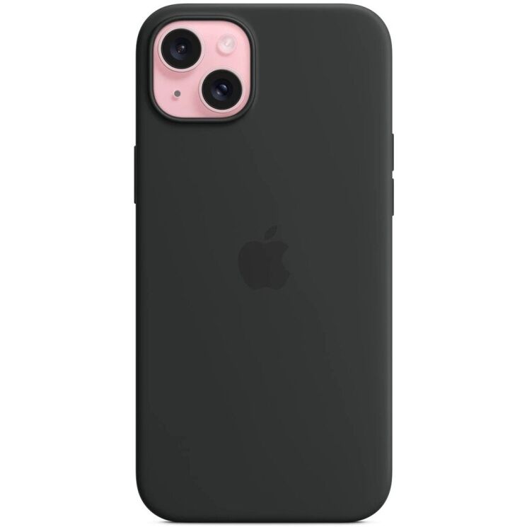Оригинальный чехол Silicone Case with MagSafe для Apple iPhone 15 Plus (MT103) - Black: фото 1 из 5
