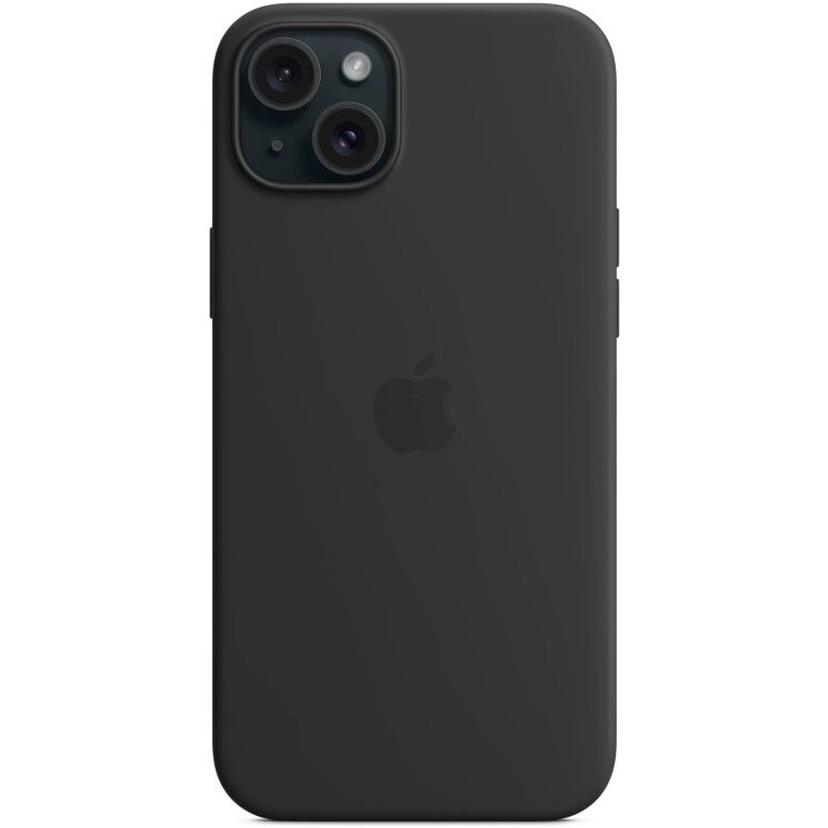 Оригинальный чехол Silicone Case with MagSafe для Apple iPhone 15 Plus (MT103) - Black: фото 5 из 5