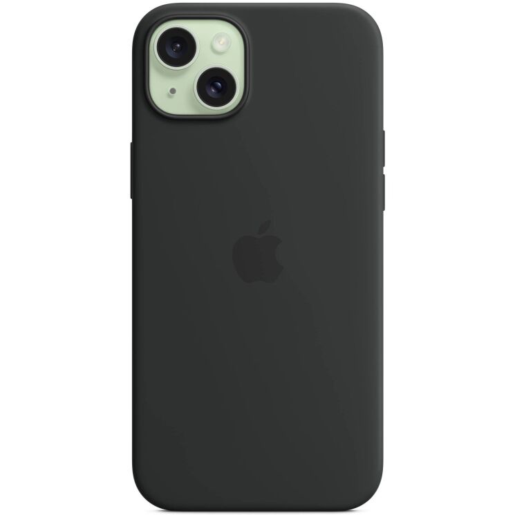 Оригинальный чехол Silicone Case with MagSafe для Apple iPhone 15 Plus (MT103) - Black: фото 3 из 5