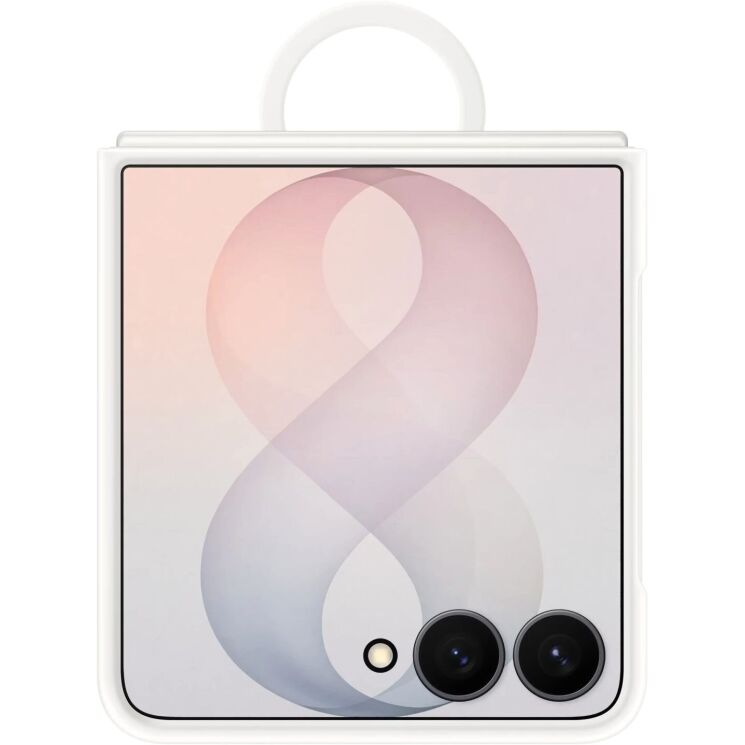 Оригінальний чохол Silicone Ring Magnet для Samsung Galaxy Flip 8 (EF-EF776CWEGUA) - White: фото 4 з 5