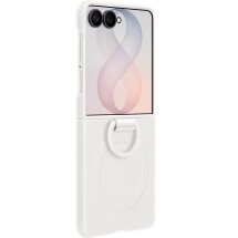 Оригинальный чехол Silicone Ring Magnet для Samsung Galaxy Flip 8 (EF-EF776CWEGUA) - White: фото 1 из 5