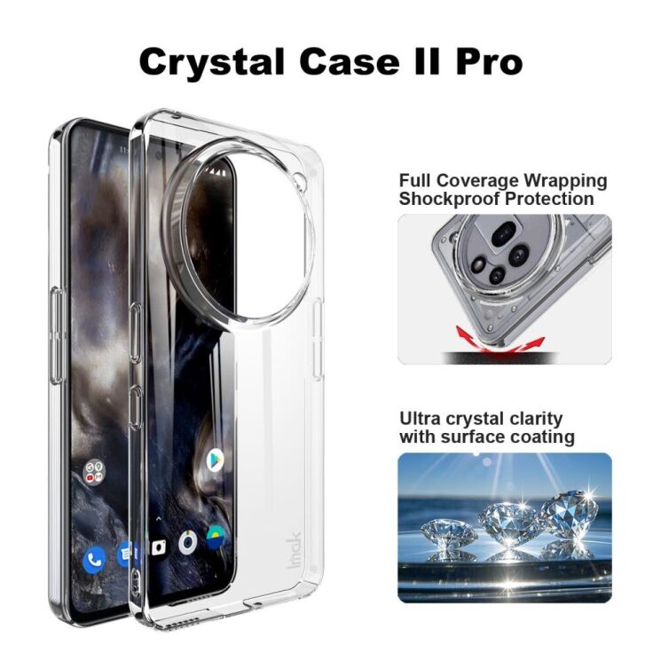 Пластиковый чехол IMAK Crystal II Pro для Nothing Phone (3a) Pro - Transparent: фото 4 из 10