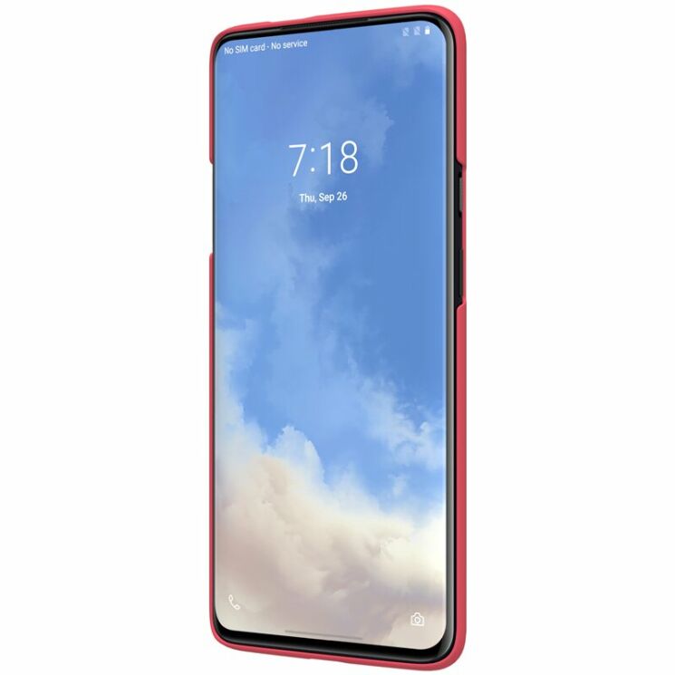 Пластиковий чохол NILLKIN Frosted Shield для OnePlus 7T Pro - Red: фото 5 з 20
