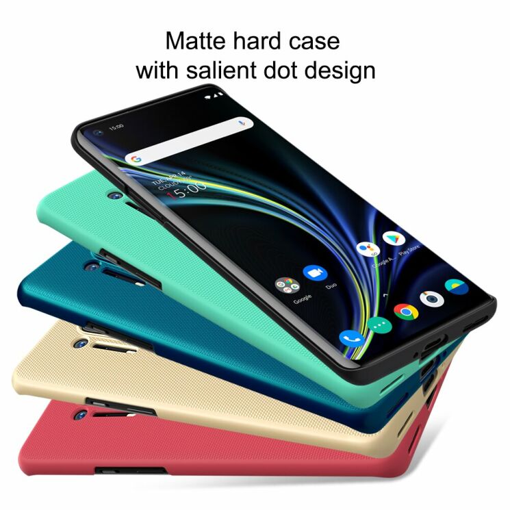 Пластиковый чехол NILLKIN Frosted Shield для OnePlus 8 Pro - Green: фото 10 из 19