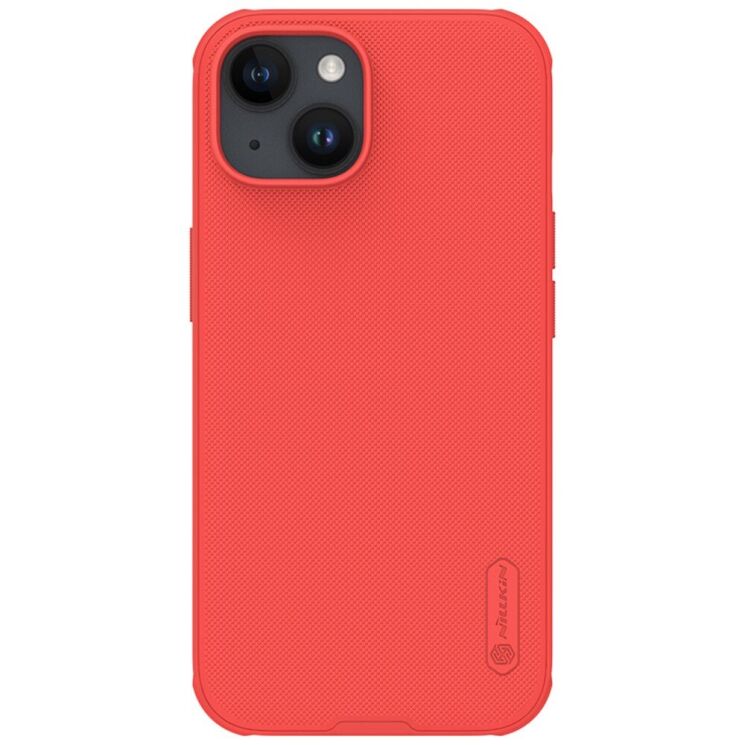 Пластиковый чехол NILLKIN Frosted Shield Pro для Apple iPhone 15 - Red: фото 1 из 18