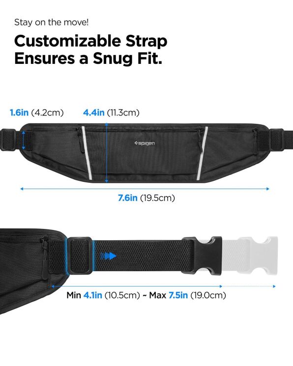 Поясная сумка Spigen (SGP) Dynamic Shield (AMP04618) - Black: фото 11 из 13