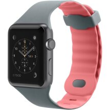 Ремінець Belkin Silicon Classic для Apple Watch 42 (Series 10) / 41 / 40 / SE 40 / 38 - Grey / Rose: фото 1 з 3