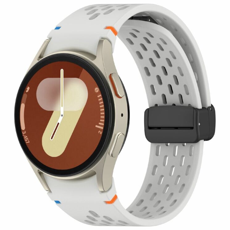Ремінець Deexe Astra Strap для Samsung Galaxy Watch 4 / 4 Classic / 5 / 5 Pro / 6 / 6 Classic / 7 / FE - Light Grey: фото 2 з 7