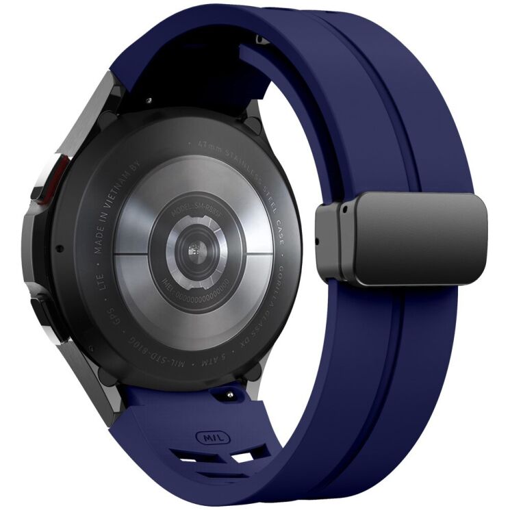 Ремешок Deexe Aurora Strap для Samsung Galaxy Watch 4 / 4 Classic / 5 / 5 Pro / 6 / 6 Classic / 7 / FE - Midnight Blue: фото 1 из 8
