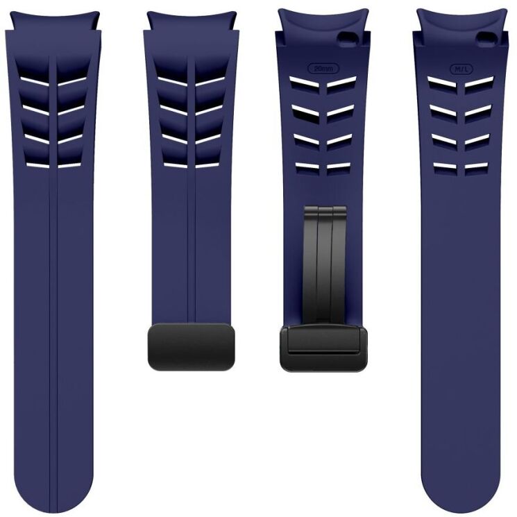 Ремешок Deexe Aurora Strap для Samsung Galaxy Watch 4 / 4 Classic / 5 / 5 Pro / 6 / 6 Classic / 7 / FE - Midnight Blue: фото 5 из 8