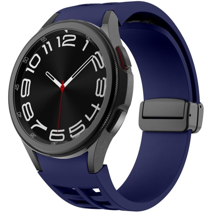 Ремешок Deexe Aurora Strap для Samsung Galaxy Watch 4 / 4 Classic / 5 / 5 Pro / 6 / 6 Classic / 7 / FE - Midnight Blue: фото 2 из 8