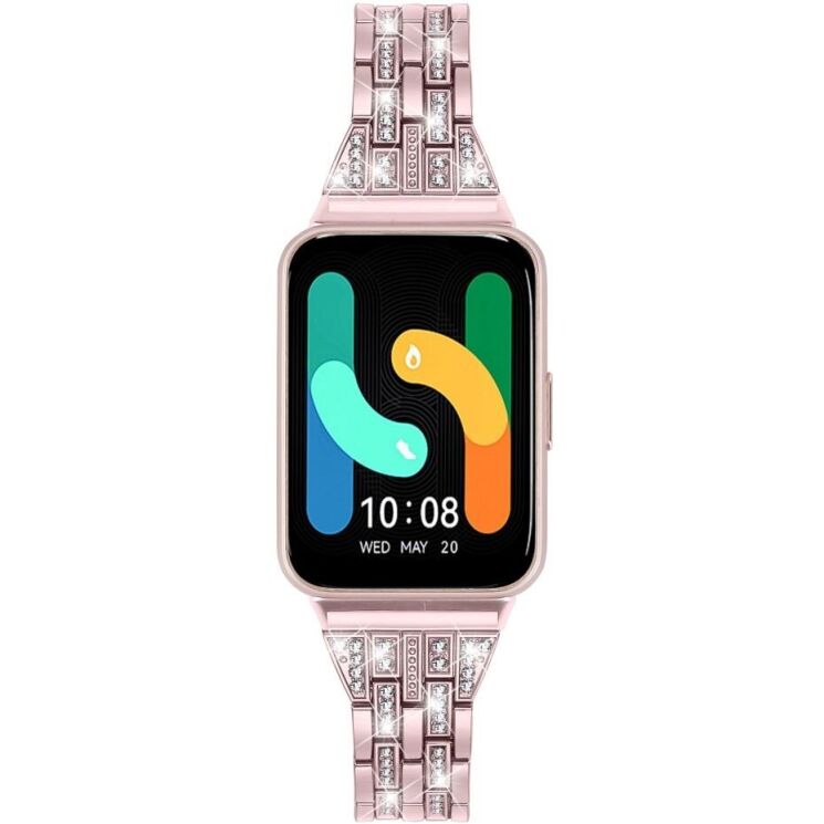 Ремінець Deexe Crystal Design для Samsung Galaxy Fit 3 - Rose Pink: фото 2 з 6