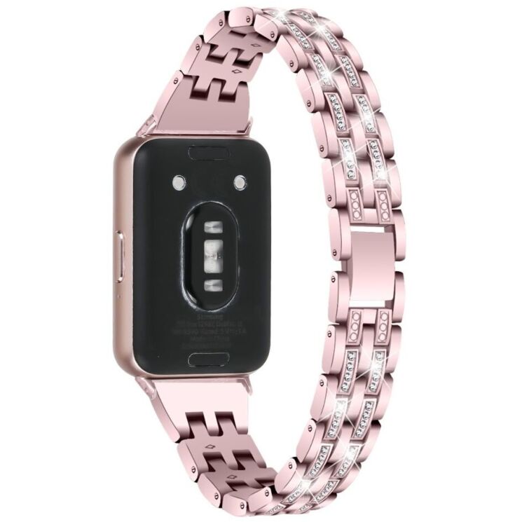 Ремінець Deexe Crystal Design для Samsung Galaxy Fit 3 - Rose Pink: фото 3 з 6