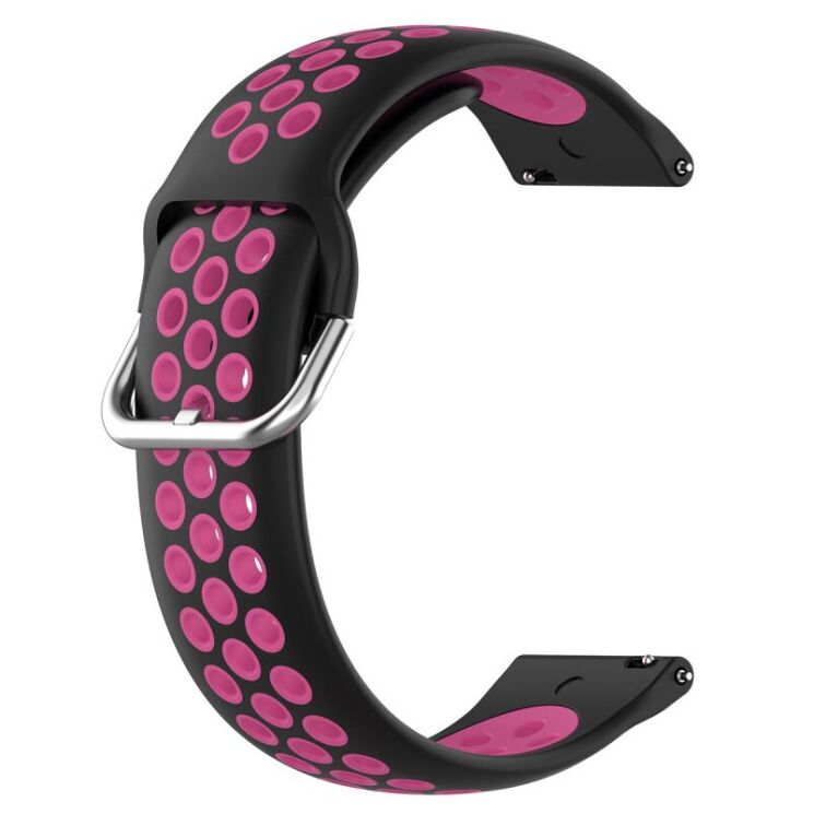 Ремешок Deexe Dual Color для Samsung Galaxy Watch 3 (41mm) - Black / Rose: фото 1 из 5