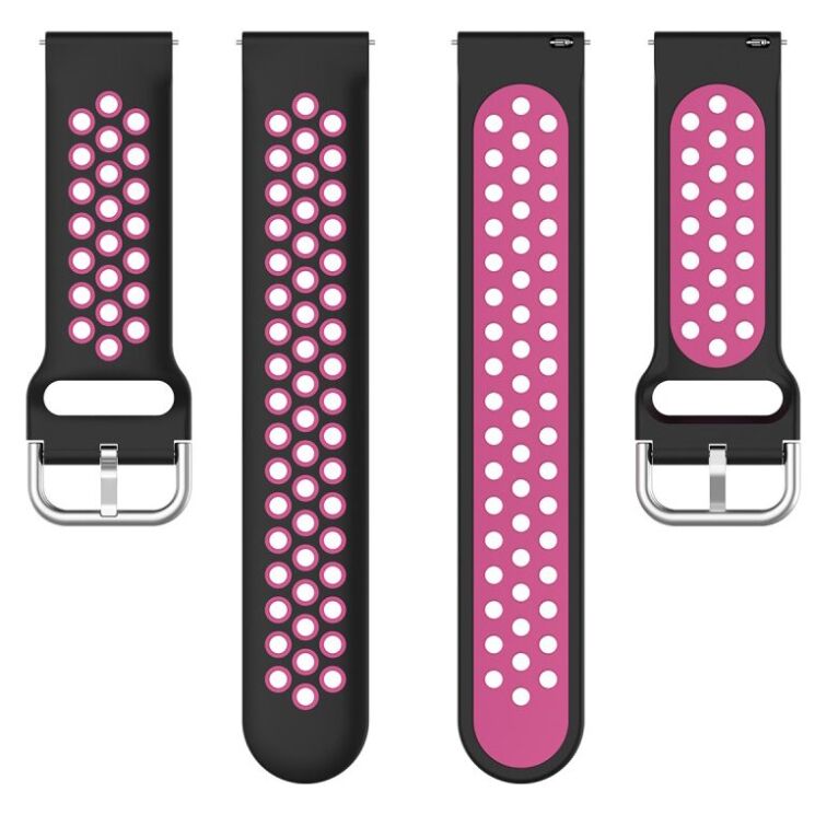 Ремешок Deexe Dual Color для Samsung Galaxy Watch 3 (41mm) - Black / Rose: фото 2 из 5