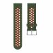 Ремешок Deexe Dual Color для Samsung Galaxy Watch 42mm / Watch 3 41mm - Army Green / Red (116903H). Фото 3 из 4