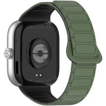 Ремешок Deexe Flexible Fit для Xiaomi Redmi Watch 4 / Mi Smart Band 8 Pro / Band 9 Pro - Black / Green: фото 1 из 6