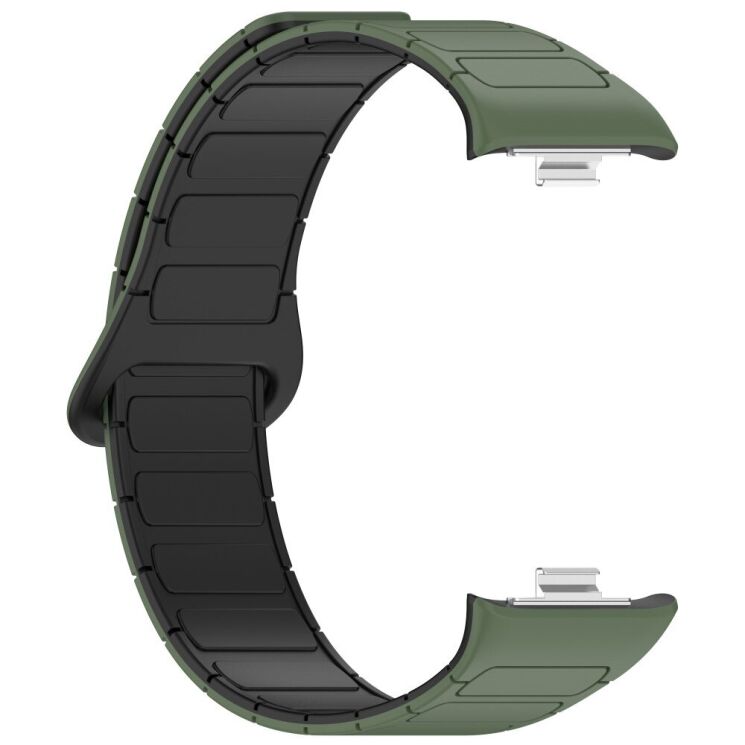 Ремешок Deexe Flexible Fit для Xiaomi Redmi Watch 4 / Mi Smart Band 8 Pro / Band 9 Pro - Black / Green: фото 4 из 6