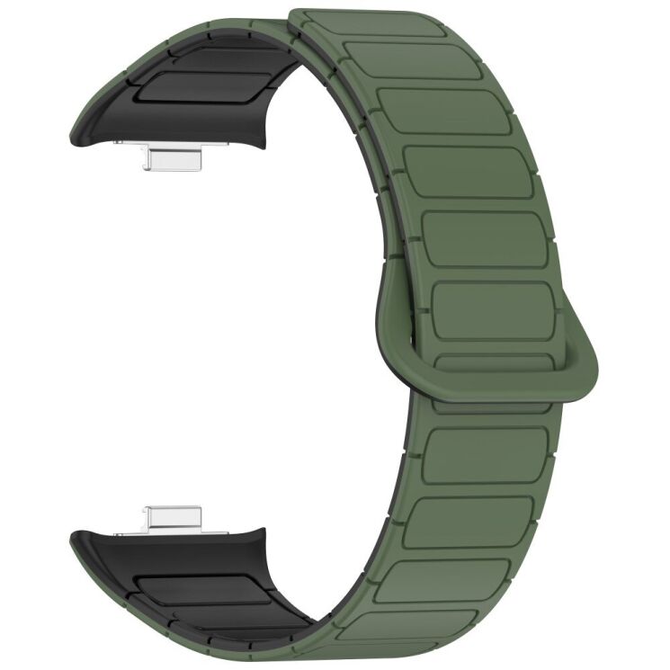 Ремешок Deexe Flexible Fit для Xiaomi Redmi Watch 4 / Mi Smart Band 8 Pro / Band 9 Pro - Black / Green: фото 3 из 6