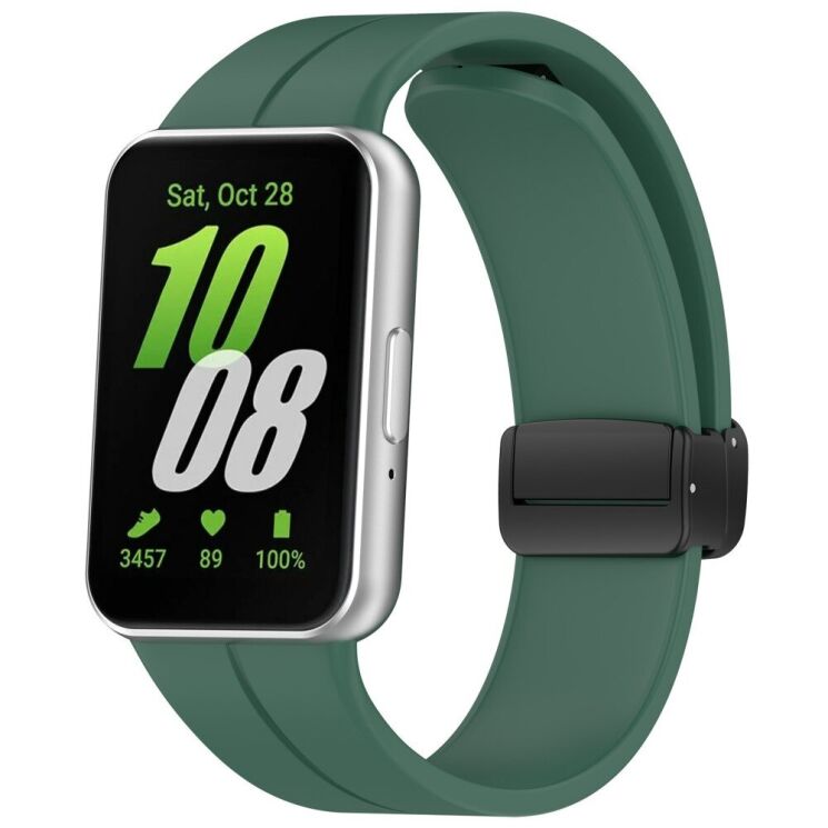 Ремешок Deexe Magnetic Braselet для Samsung Galaxy Fit 3 - Dark Green: фото 1 из 9