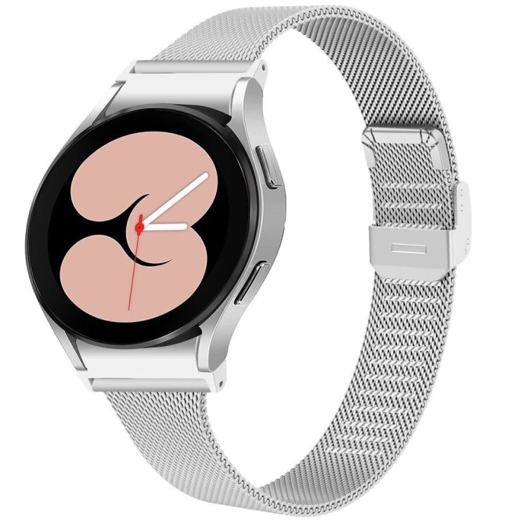 Ремінець Deexe Milanese Bracelet для Samsung Galaxy Watch 4 / 4 Classic / 5 / 5 Pro / 6 / 6 Classic / 7 / FE - Silver: фото 2 з 7