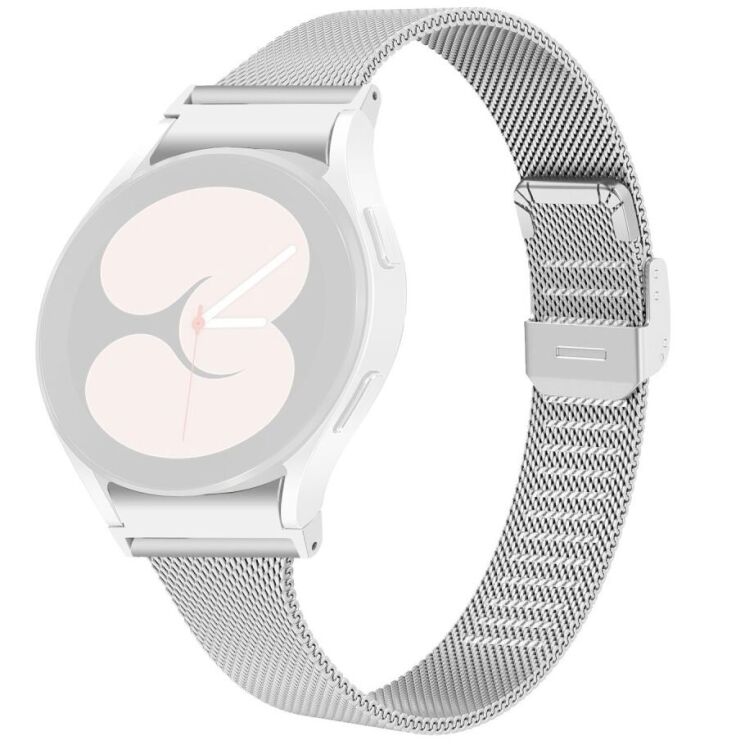 Ремінець Deexe Milanese Bracelet для Samsung Galaxy Watch 4 / 4 Classic / 5 / 5 Pro / 6 / 6 Classic / 7 / FE - Silver: фото 1 з 7