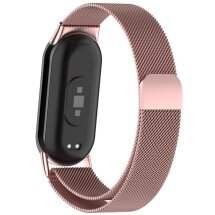 Ремешок Deexe Milanese Stainless Steel для Xiaomi Mi Smart Band 8 / 9 - Rose Pink: фото 1 из 8